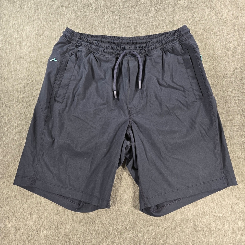 Birddogs Gym Shorts Mens Large Black Lined Athletic Workout Drawstring Zipper